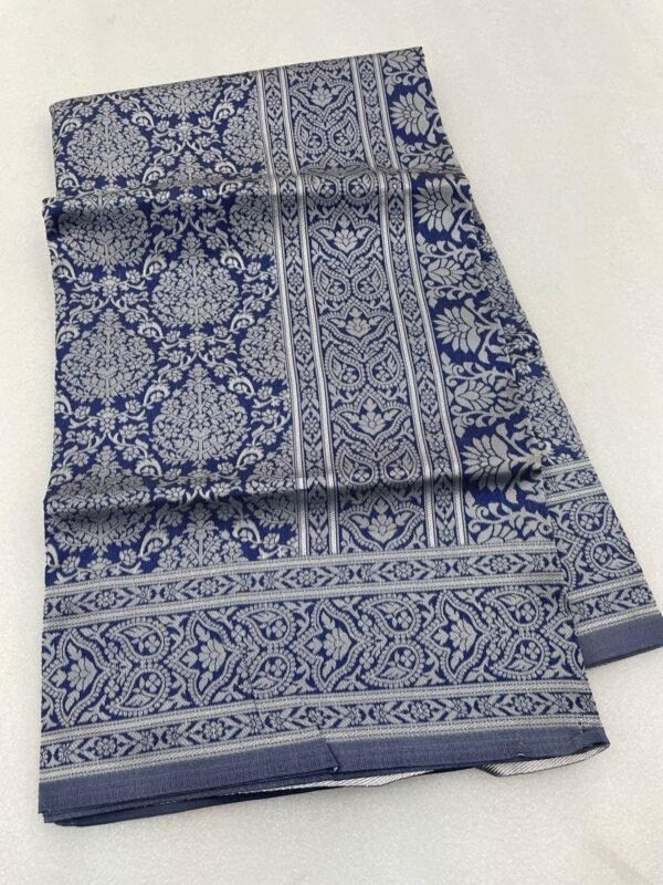 royal blue banarasi silk saree 2
