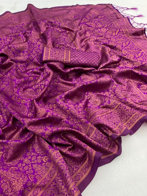 soft banarasi silk sarees magenta 2