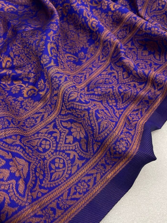 soft banarasi silk sarees violet 3