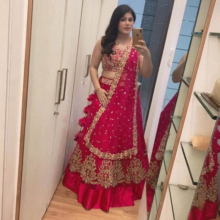 Cherry Red Lehenga Choli