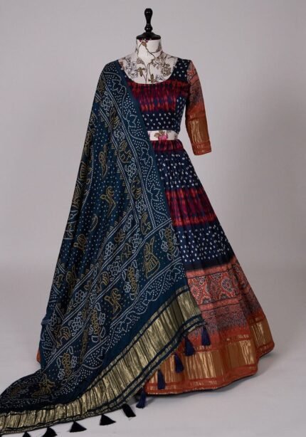 digital-bandhej-print-lehenga-navy-blue