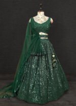 georgette-sequins-embroidered-lehenga-green