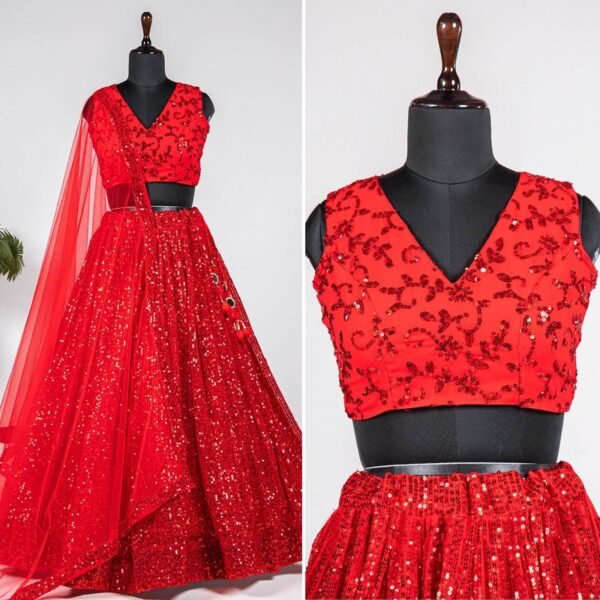 georgette-sequins-embroidered-lehenga-red