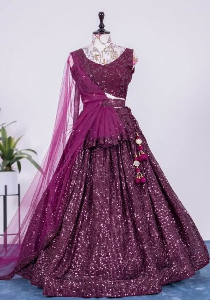 georgette-sequins-embroidered-lehenga-wine