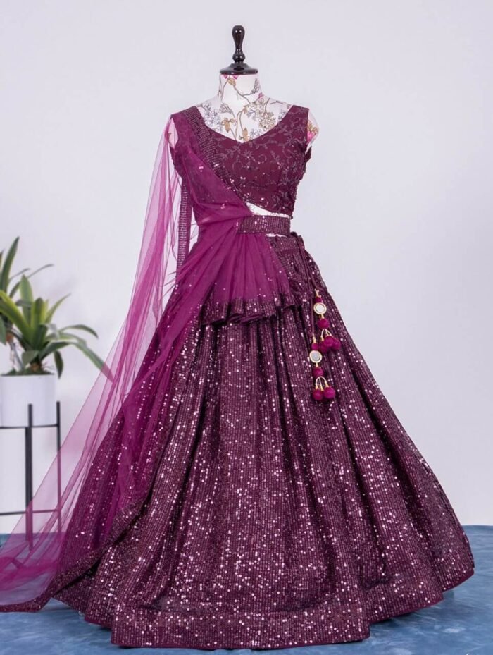 georgette-sequins-embroidered-lehenga-wine