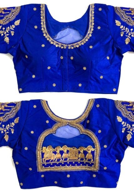 doli-handwork-designer-blouse-blue