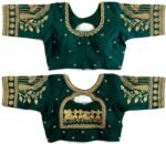 doli-handwork-designer-blouse-dark-green