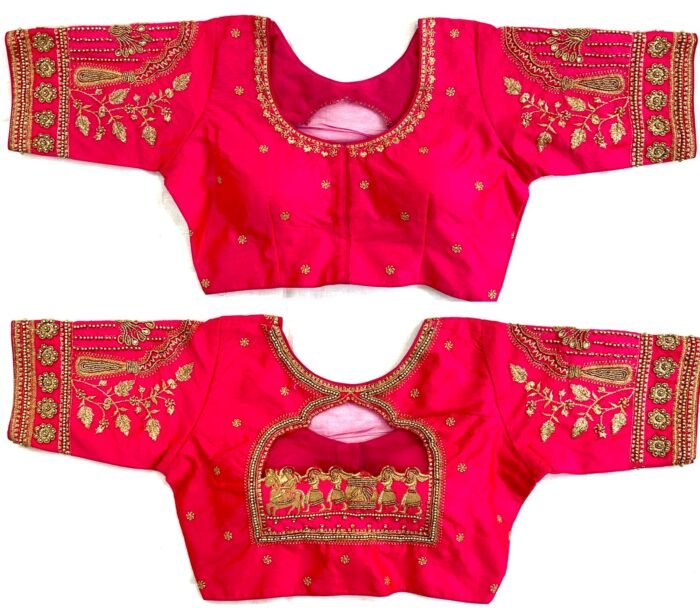 doli-handwork-designer-blouse-magenta