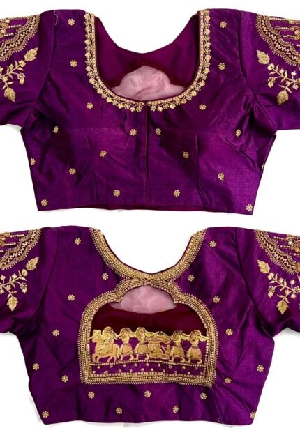 doli-handwork-designer-blouse-plum