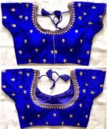 kajal-silk-designer-blouse-blue