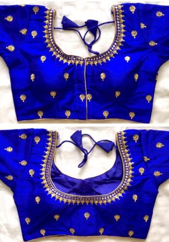 kajal-silk-designer-blouse-blue