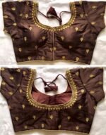 kajal-silk-designer-blouse-brown