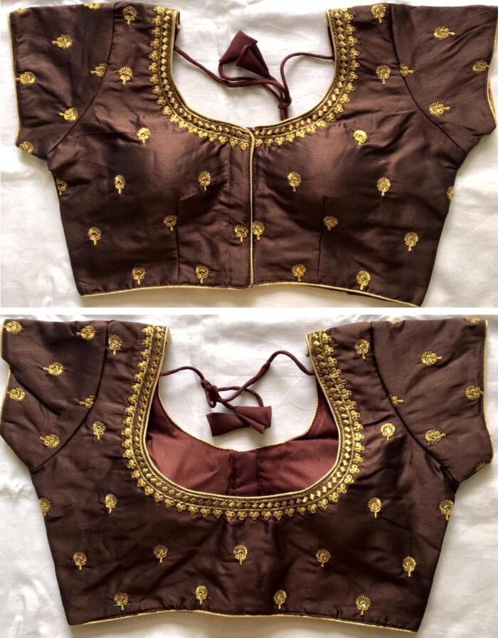 kajal-silk-designer-blouse-brown