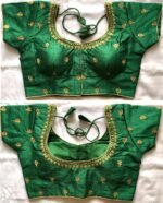 kajal-silk-designer-blouse-green