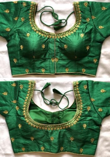 kajal-silk-designer-blouse-green