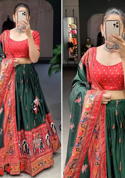 digital-print-silk-lehenga-choli-mehendi