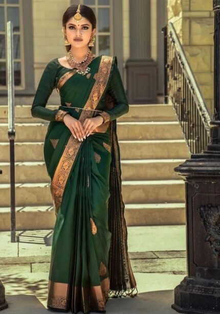 breathable-organic-banarasi-sarees-green