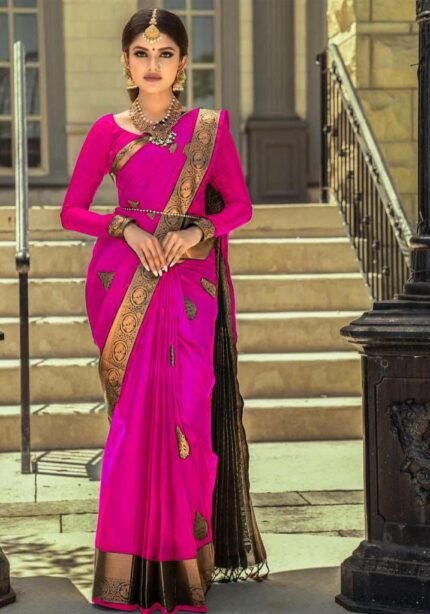 breathable-organic-banarasi-sarees-magenta