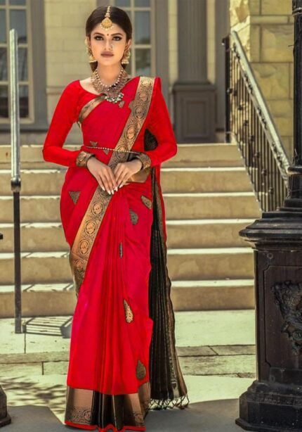 breathable-organic-banarasi-sarees-red