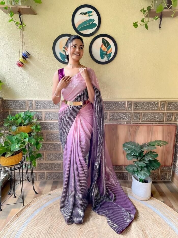 chinon-ready-to-wear-saree-purple