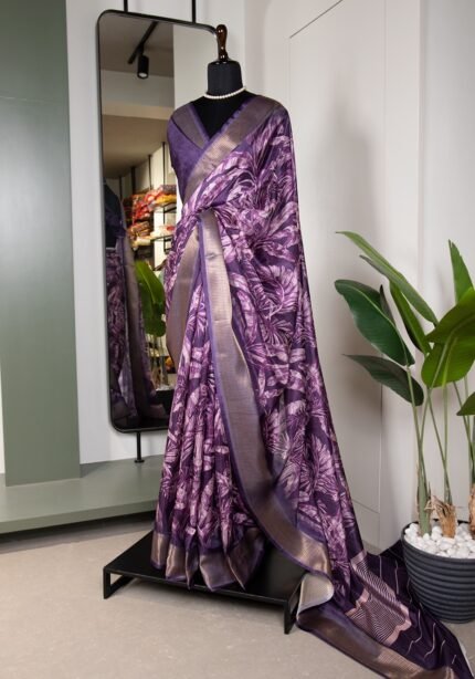 digital-printed-silk-saree-purple