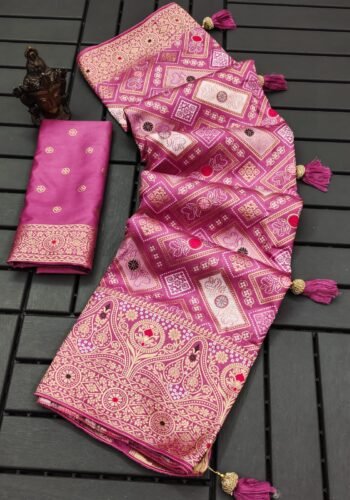 occasional-wear-dola-silk-saree-pink
