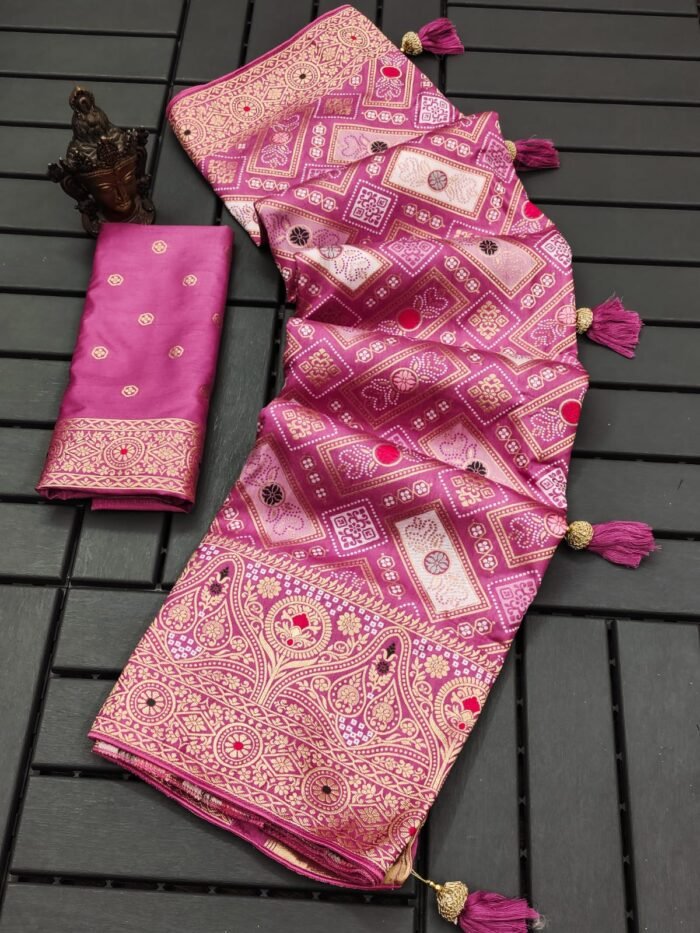 occasional-wear-dola-silk-saree-pink