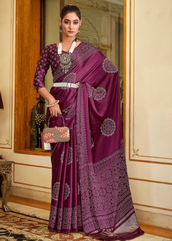 printed-foil-work-saree-wine-colorr