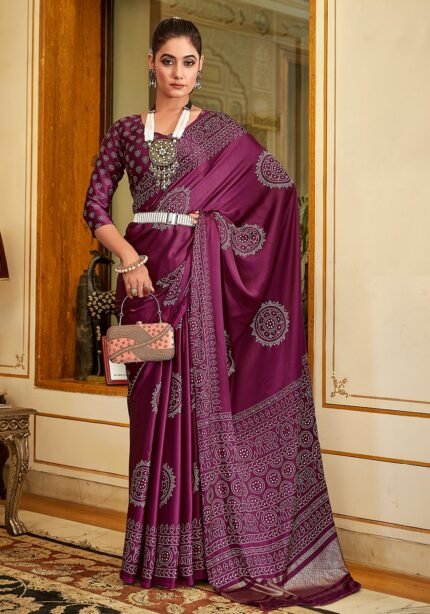 printed-foil-work-saree-wine-colorr