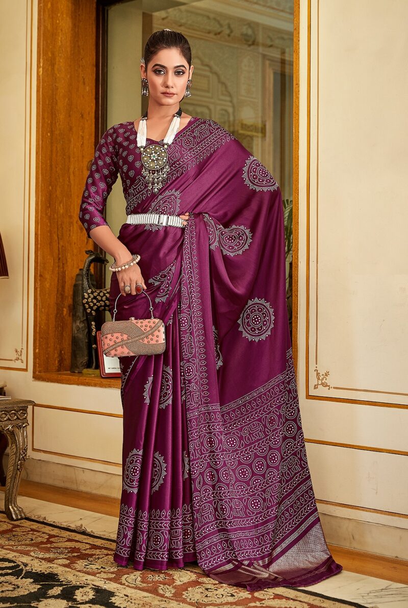 printed-foil-work-saree-wine-colorr