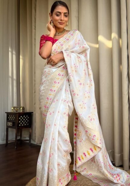 pure-soft-dola-silk-sarees-white