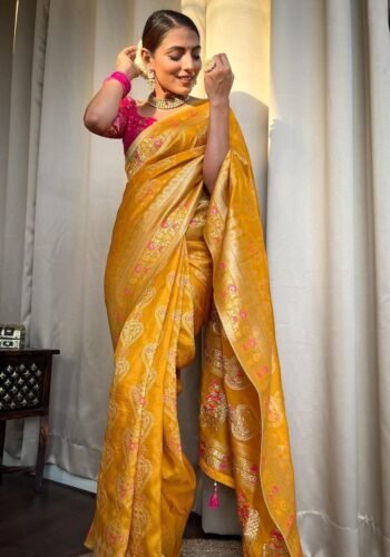 pure-soft-dola-silk-sarees-yellow