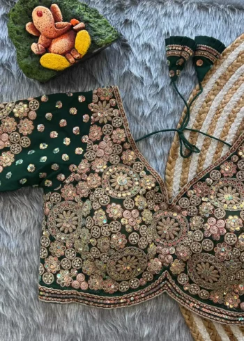 sabyasachi-style-heavy-diamond-work-blouse-dard-green