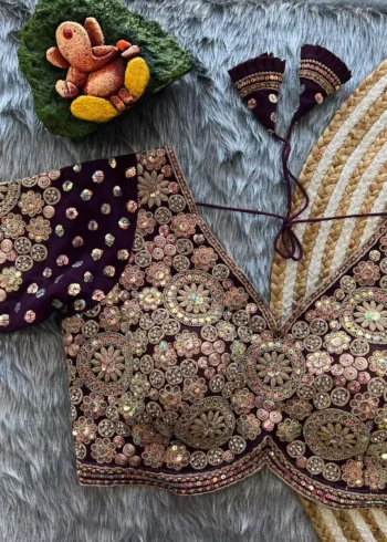 sabyasachi-style-heavy-diamond-work-blouse-wine