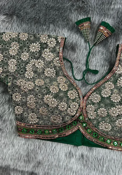 sabyasachi-style-velvet-work-blouse-green