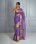 solid-kora-organza-saree-firozi