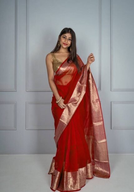 solid-kora-organza-saree