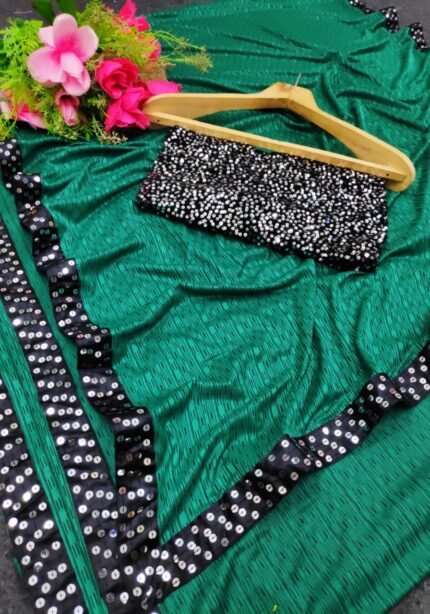 Designer Saree with Sequins Work