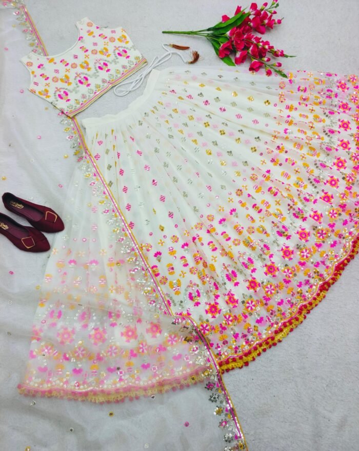 Heavy Faux Georgette Designer Lehenga