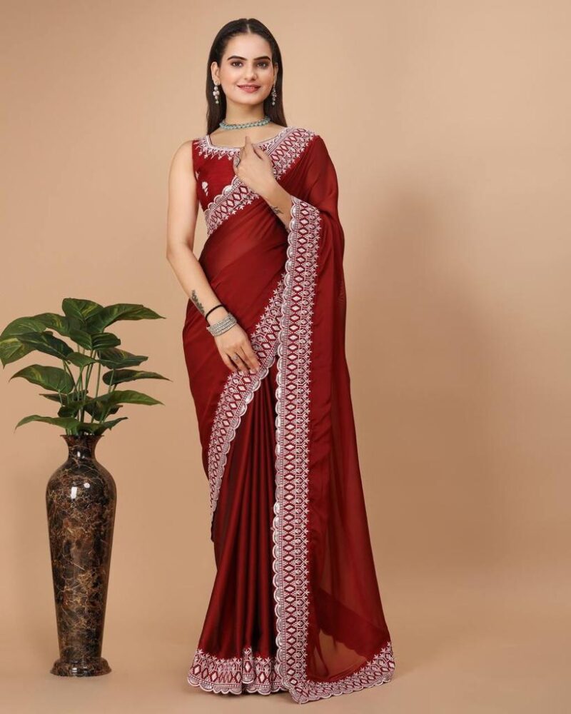 Party Wear Soft Rangoli Silk Saree