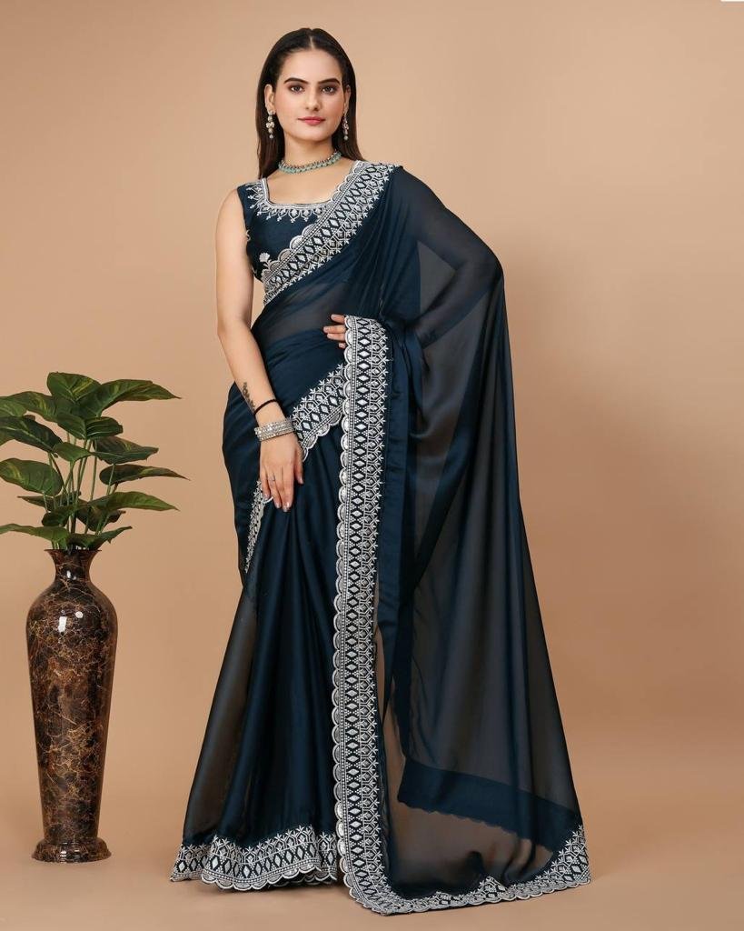 Multi Color Big Checked Silk Party wear silk Saree dvz0003555 - dvanza