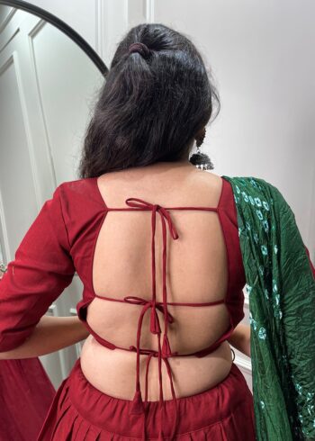 Plain Gotta Patti Cotton Lehenga