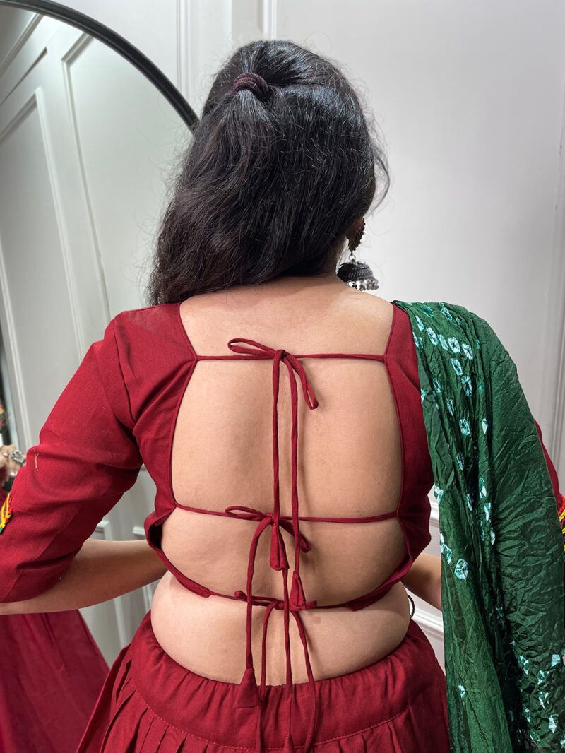 Plain Gotta Patti Cotton Lehenga