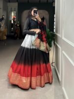 Pure Chanderi Shibori Print Lehenga