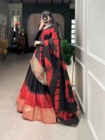 Pure Chanderi Shibori Print Lehenga