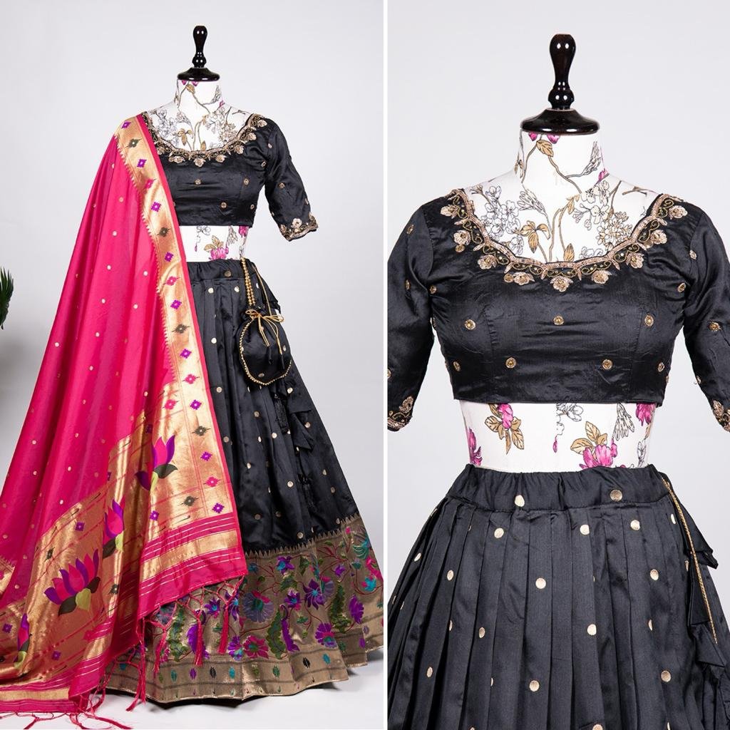 Pattu Lehengas And Half Saree For Every South Indian Bride | Fashion | Half  saree, Half saree designs, Lehenga style saree