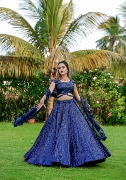 Cinderella Sequence Lehenga Choli with Kurta