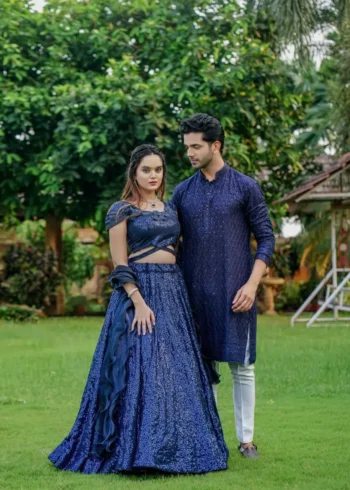 Cinderella Sequence Lehenga Choli with Kurta
