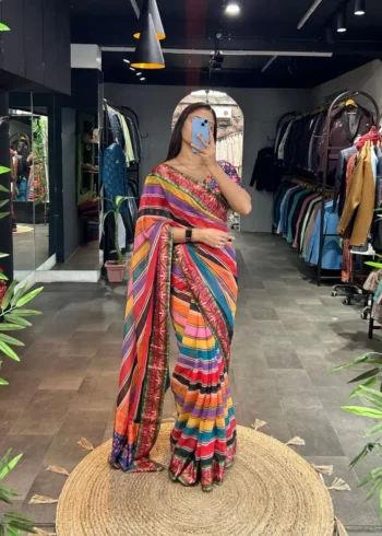 multi colour saree