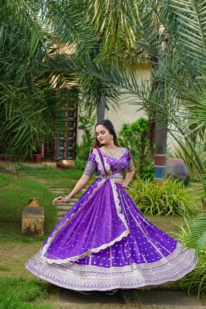 Purple color lehenga choli with men kurta in couple combos